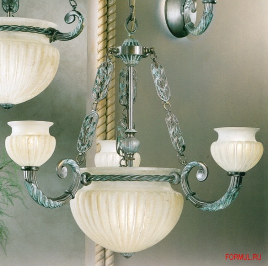 Люстра Possoni Illuminazione 1847/3+1 BR/NERO/VERDE